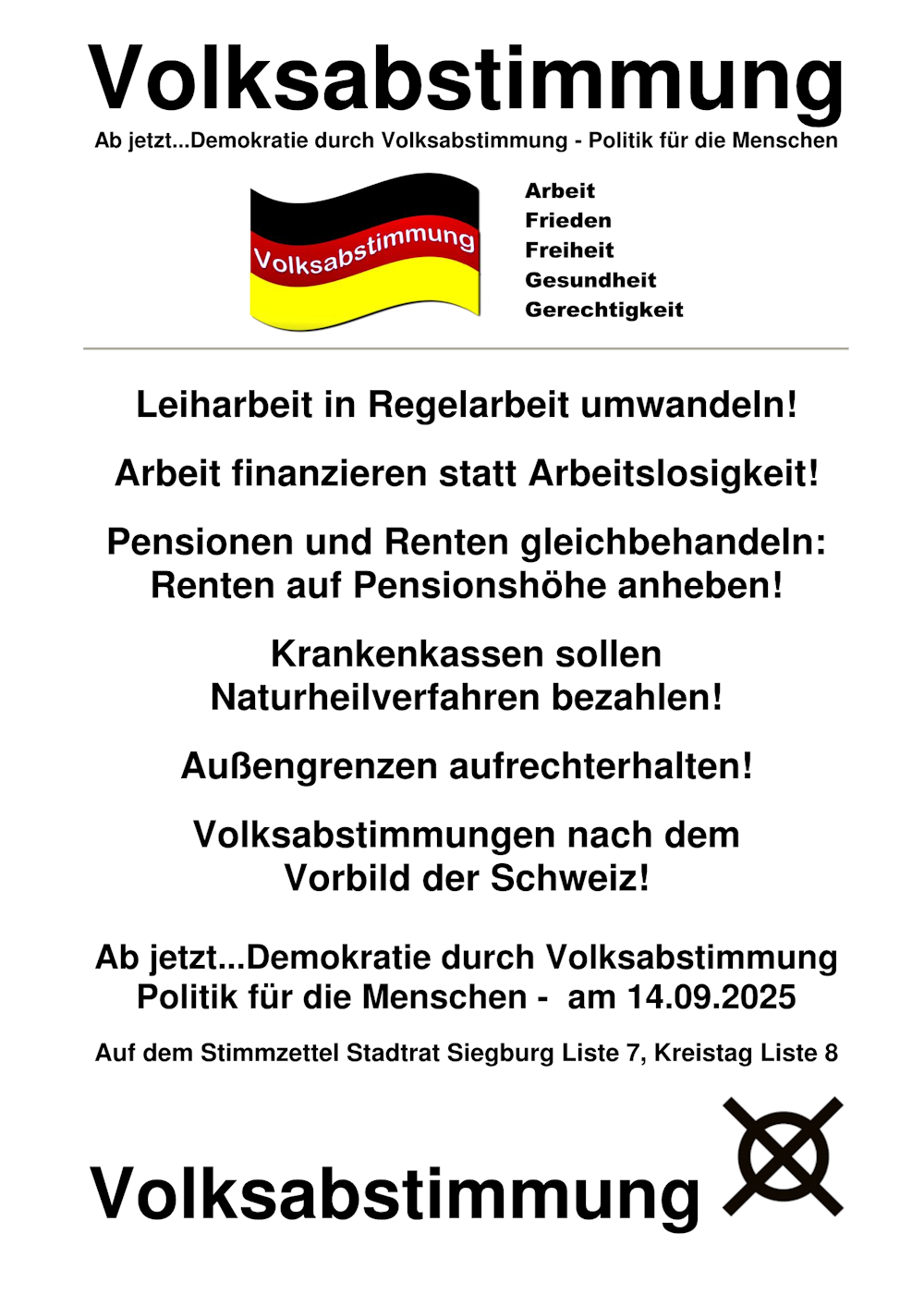 Eidesstattliche Wahlversprechen 2