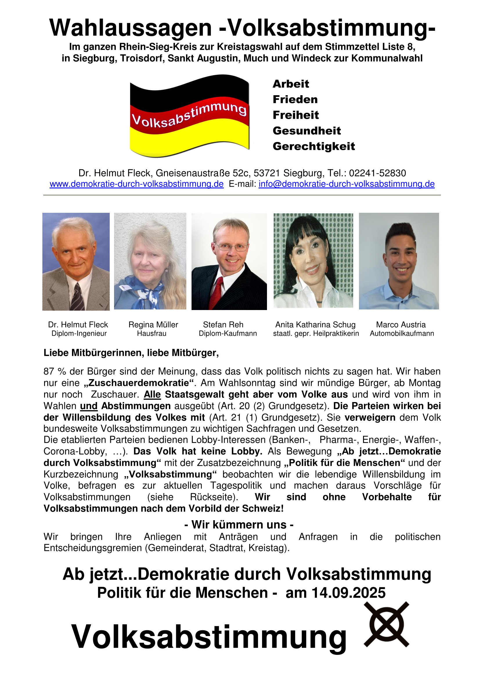 Wahlaussagen Volksabstimmung   Page 1